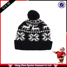 16FZCB07 knitted christmas beanie hat